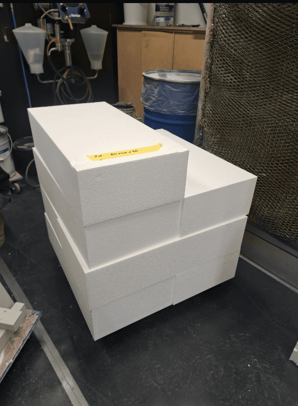 Piepschuimen blokken groot